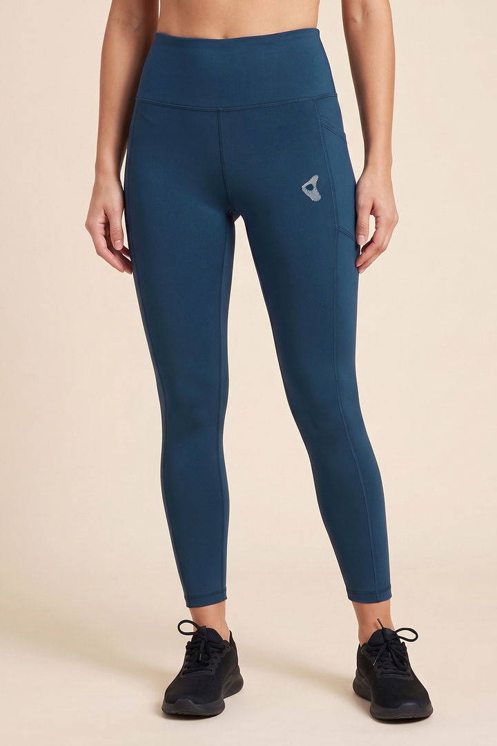 Zelocity Quick Dry Yoga & Training 3/4th Leggings - Teal Blue — image 2